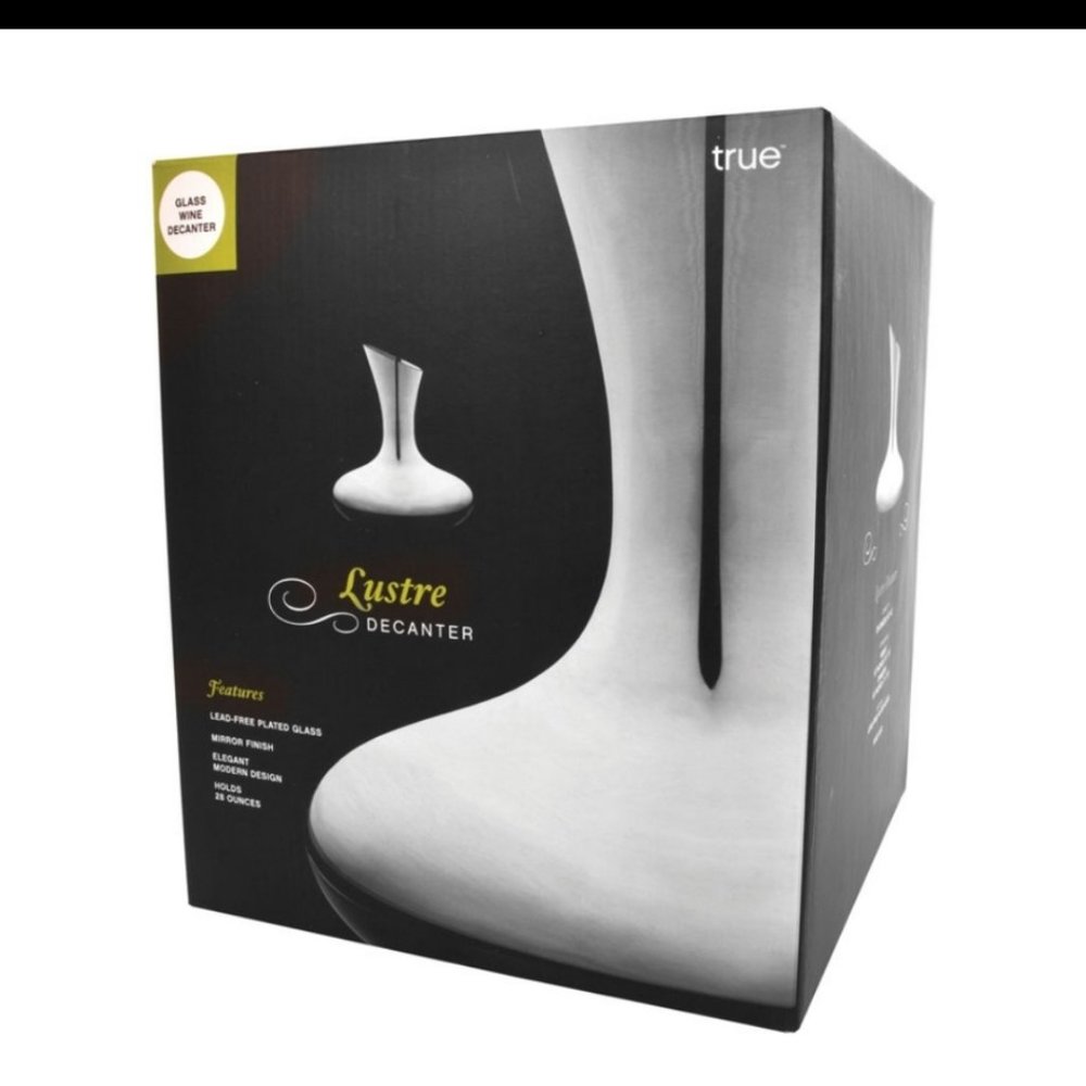 Plated Glass Wine Decanter Vase Chrome Dining - Picture 3 of 3